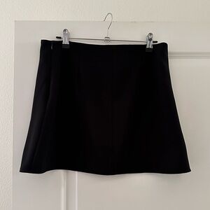 Zara black mini skirt with side slit